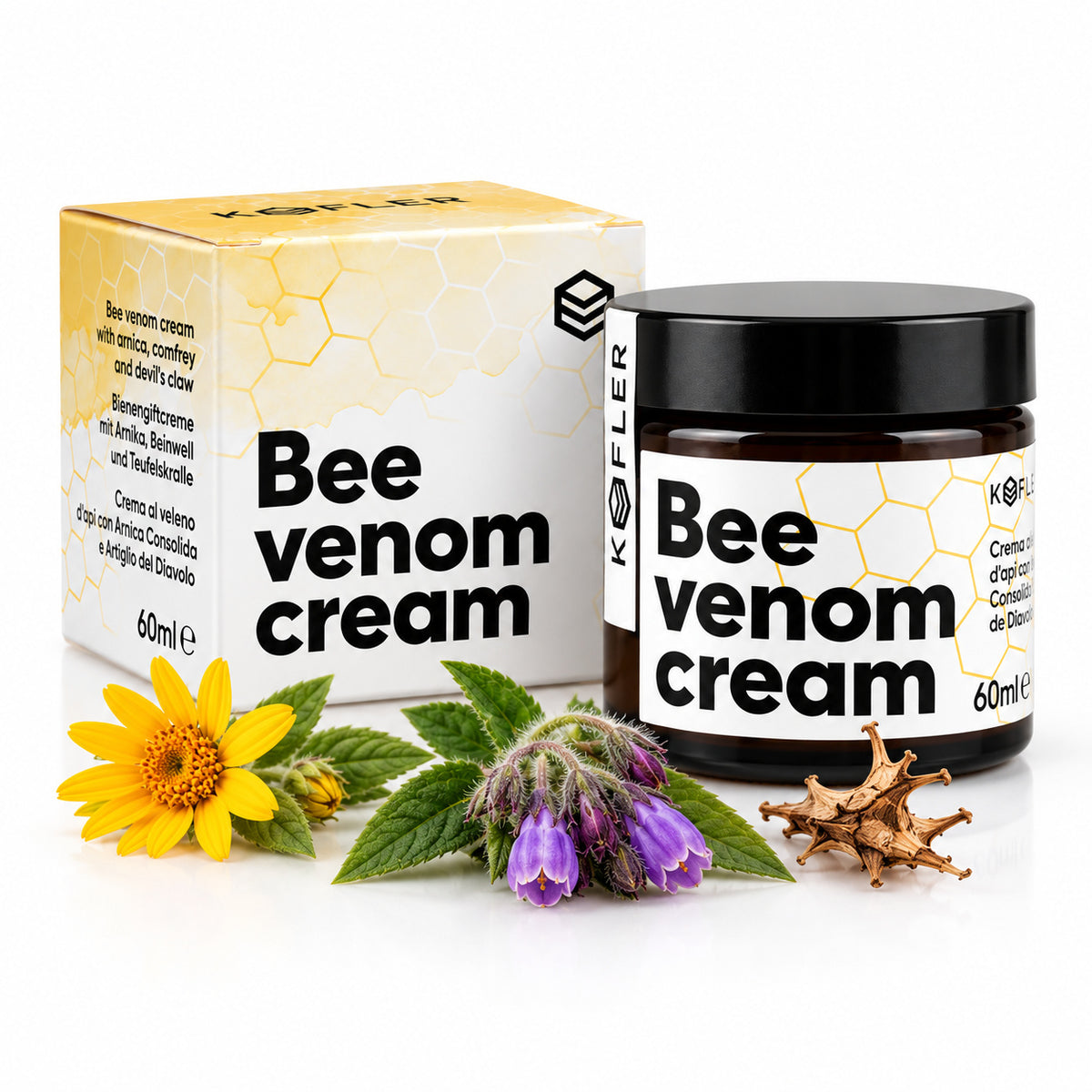 Bee Venom cream mit Arnika, Beinwell und Teufelskralle aus Südtirol